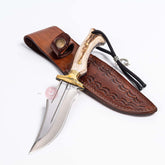 Handmade Deer Horn Handle Camping Knife 8 İnches (4)